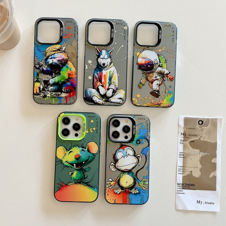 Animal Pattern Oil Painting Series PC + TPU Phone Case, For iPhone 13 Pro Max