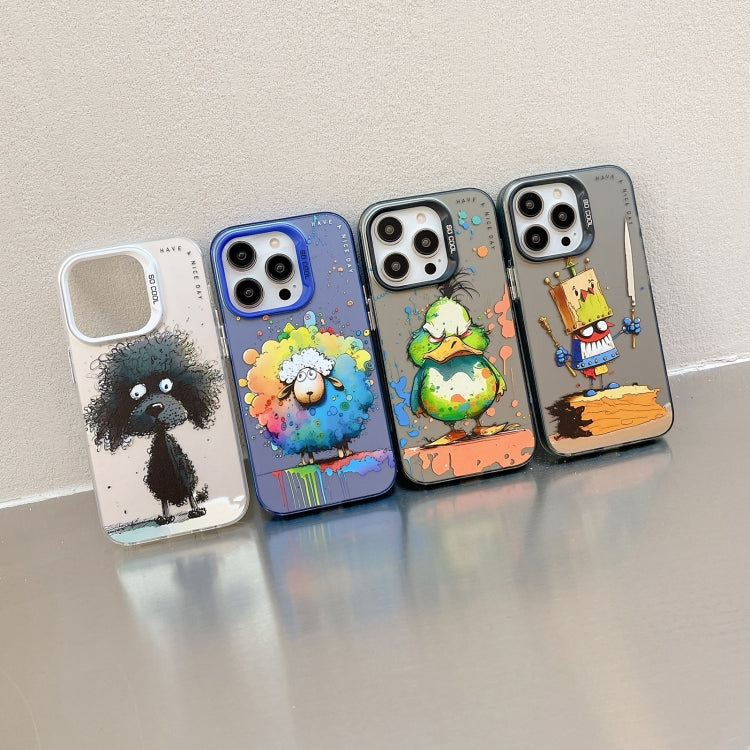 Animal Pattern Oil Painting Series PC + TPU Phone Case, For iPhone 15 Plus