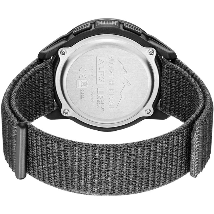 NORTH EDGE ALPS Outdoor Waterproof Men Carbon Fiber Digital Nylon Strap Smart Sports Watch, ALPS