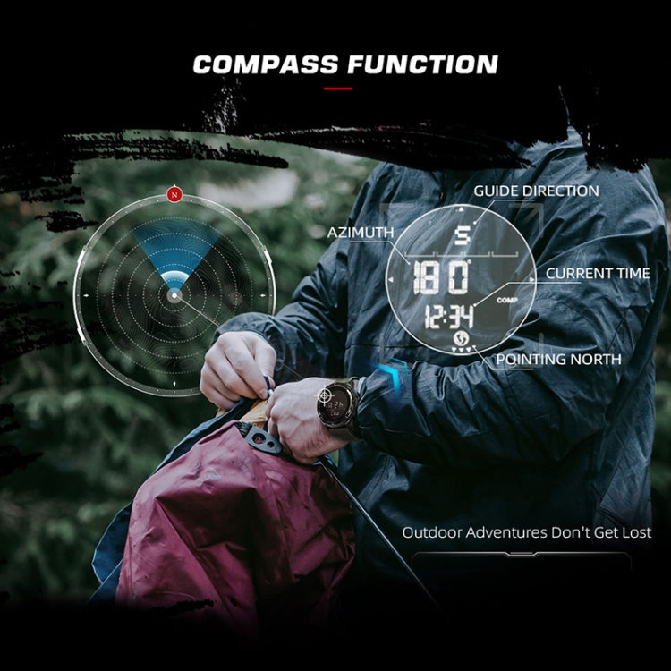 NORTH EDGE ALPS Outdoor Waterproof Men Carbon Fiber Digital Nylon Strap Smart Sports Watch, ALPS