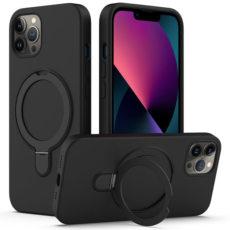 Liquid Silicone MagSafe Magnetic Phone Case with Ring Holder, For iPhone 12 Pro Max, For iPhone 12 Pro, For iPhone 11