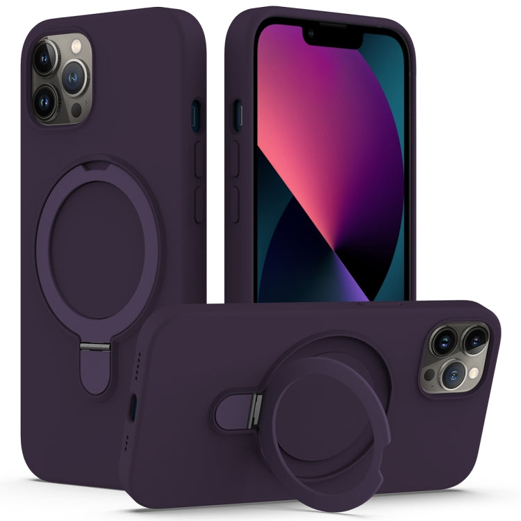 Liquid Silicone MagSafe Magnetic Phone Case with Ring Holder, For iPhone 12 Pro Max, For iPhone 12 Pro, For iPhone 11