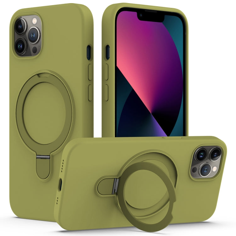 Liquid Silicone MagSafe Magnetic Phone Case with Ring Holder, For iPhone 12 Pro Max, For iPhone 12 Pro, For iPhone 11