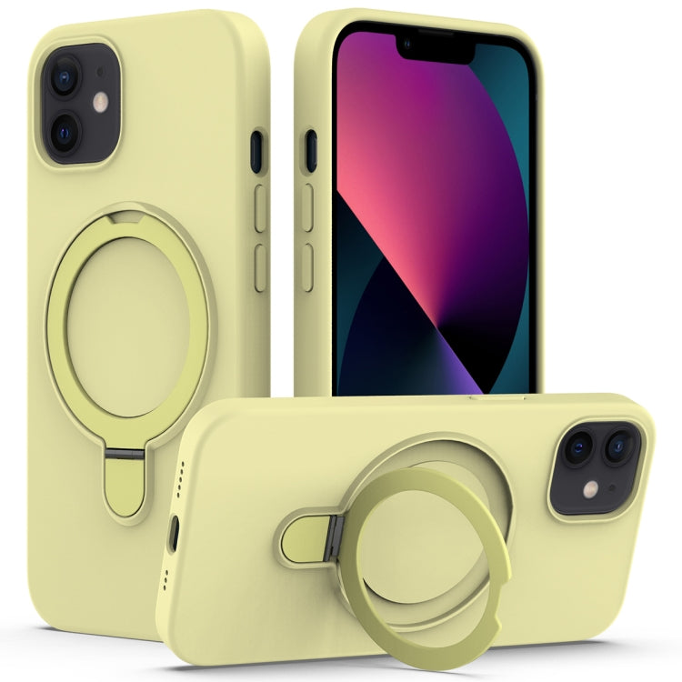 Liquid Silicone MagSafe Magnetic Phone Case with Ring Holder, For iPhone 13 Pro Max, For iPhone 13 Pro, For iPhone 13, For iPhone 12