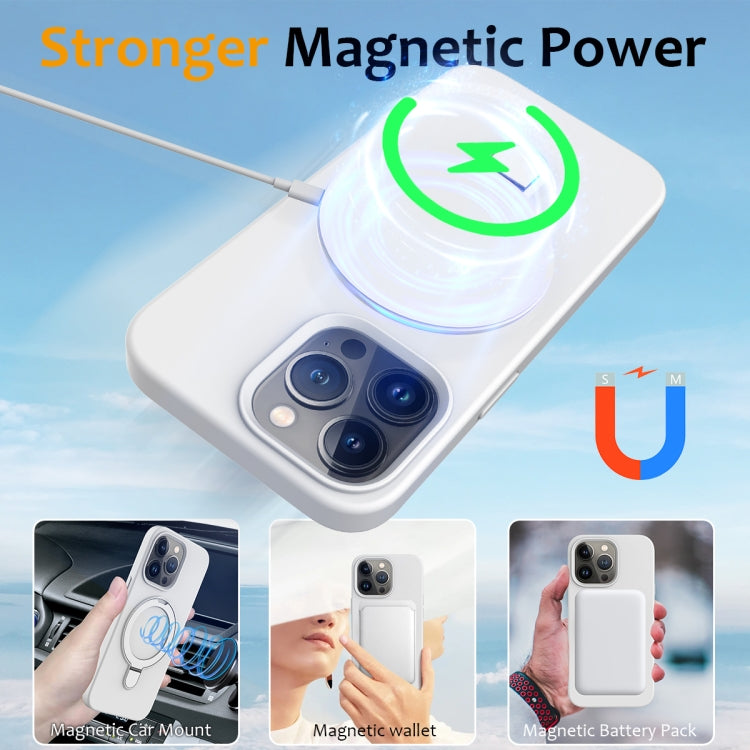 Liquid Silicone MagSafe Magnetic Phone Case with Ring Holder, For iPhone 13 Pro Max, For iPhone 13 Pro, For iPhone 13, For iPhone 12