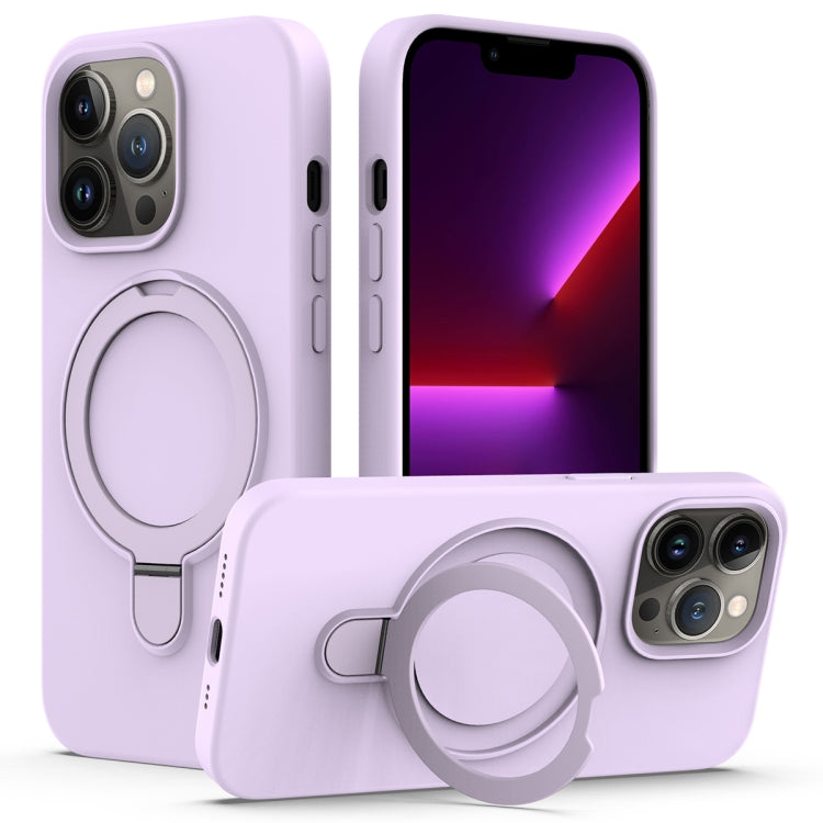 Liquid Silicone MagSafe Magnetic Phone Case with Ring Holder, For iPhone 13 Pro Max, For iPhone 13 Pro, For iPhone 13, For iPhone 12