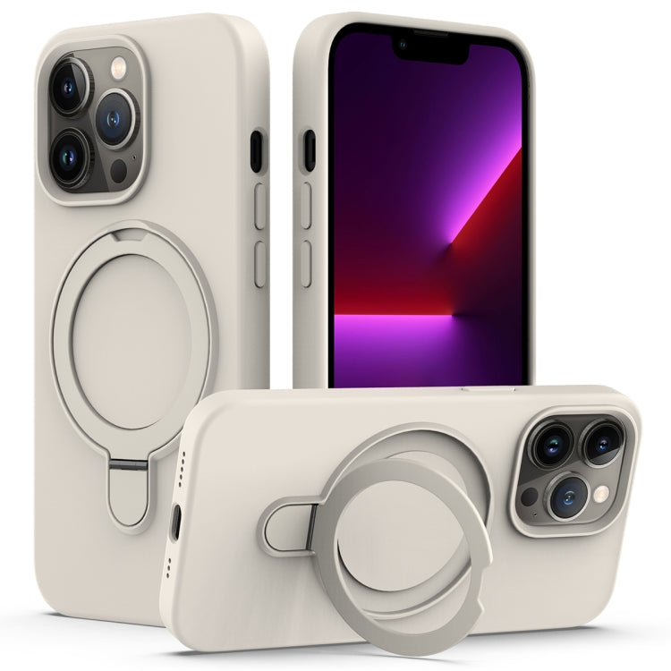 Liquid Silicone MagSafe Magnetic Phone Case with Ring Holder, For iPhone 13 Pro Max, For iPhone 13 Pro, For iPhone 13, For iPhone 12