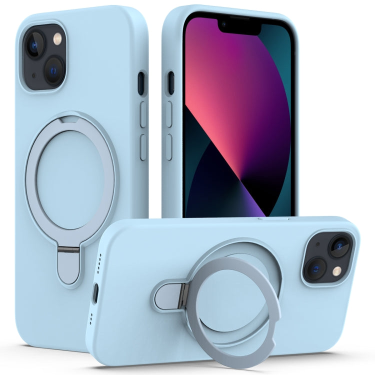 Liquid Silicone MagSafe Magnetic Phone Case with Ring Holder, For iPhone 13 Pro Max, For iPhone 13 Pro, For iPhone 13, For iPhone 12
