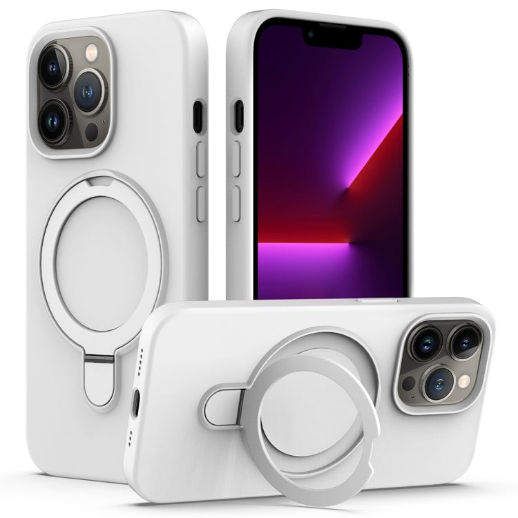 Liquid Silicone MagSafe Magnetic Phone Case with Ring Holder, For iPhone 14 Plus, For iPhone 14, For iPhone 14 Pro, For iPhone 14 Pro Max