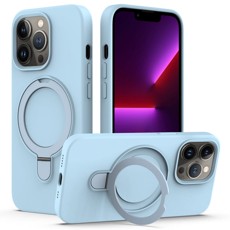 Liquid Silicone MagSafe Magnetic Phone Case with Ring Holder, For iPhone 14 Plus, For iPhone 14, For iPhone 14 Pro, For iPhone 14 Pro Max