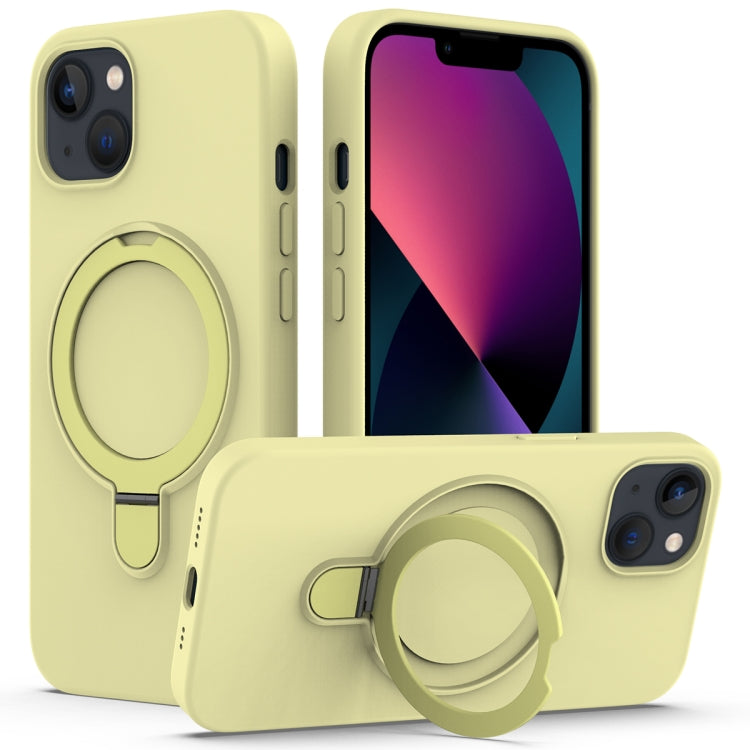 Liquid Silicone MagSafe Magnetic Phone Case with Ring Holder, For iPhone 14 Plus, For iPhone 14, For iPhone 14 Pro, For iPhone 14 Pro Max