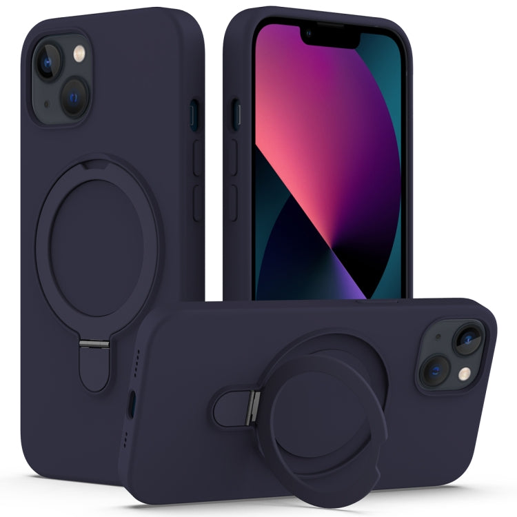 Liquid Silicone MagSafe Magnetic Phone Case with Ring Holder, For iPhone 14 Plus, For iPhone 14, For iPhone 14 Pro, For iPhone 14 Pro Max