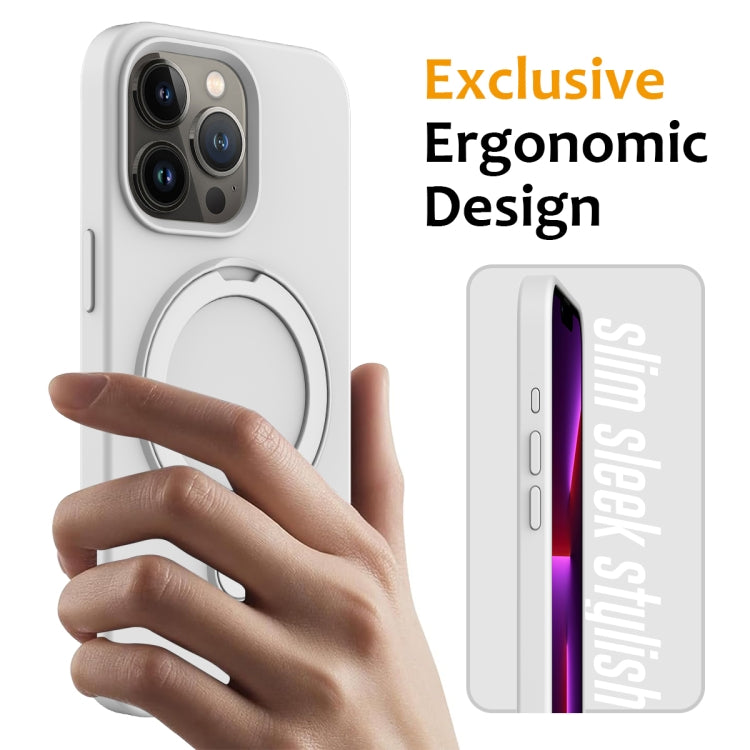 Liquid Silicone MagSafe Magnetic Phone Case with Ring Holder, For iPhone 15 Pro Max, For iPhone 15 Pro, For iPhone 15 Plus, For iPhone 15
