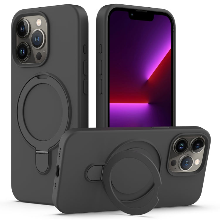 Liquid Silicone MagSafe Magnetic Phone Case with Ring Holder, For iPhone 15 Pro Max, For iPhone 15 Pro, For iPhone 15 Plus, For iPhone 15