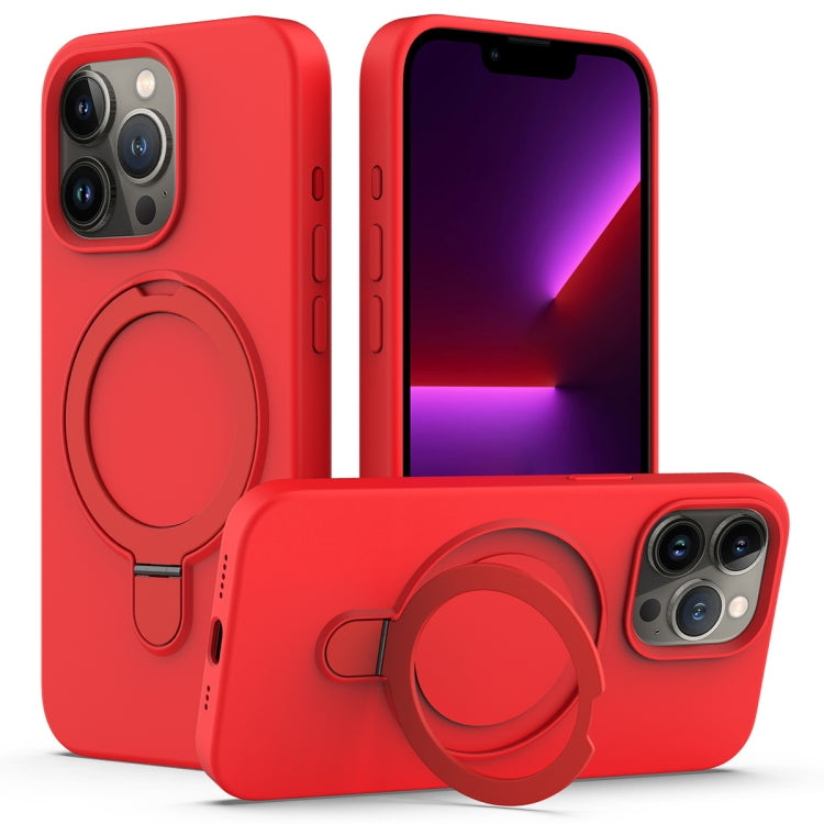 Liquid Silicone MagSafe Magnetic Phone Case with Ring Holder, For iPhone 15 Pro Max, For iPhone 15 Pro, For iPhone 15 Plus, For iPhone 15
