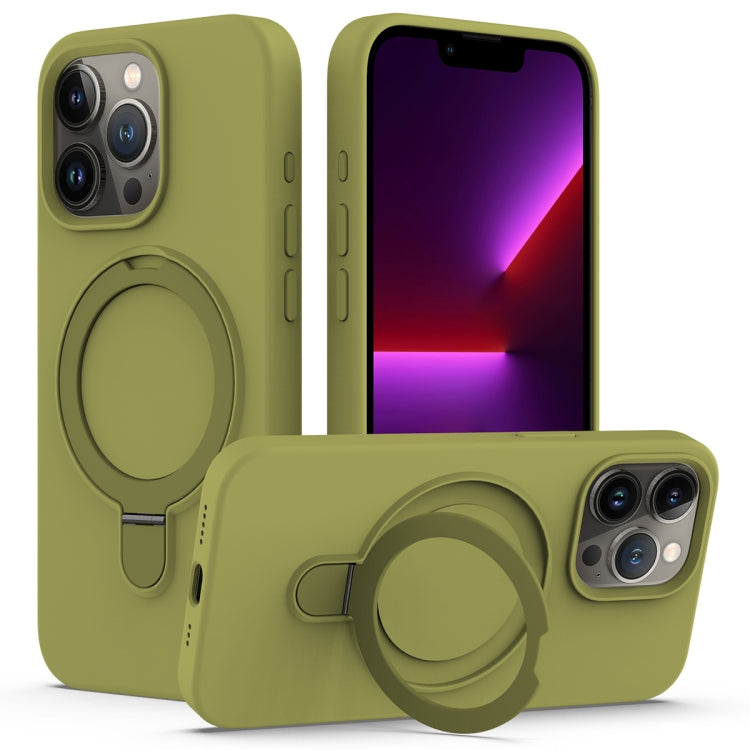 Liquid Silicone MagSafe Magnetic Phone Case with Ring Holder, For iPhone 15 Pro Max, For iPhone 15 Pro, For iPhone 15 Plus, For iPhone 15