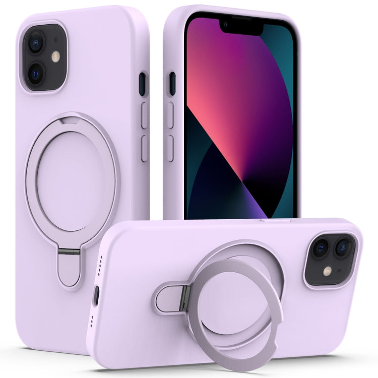 Liquid Silicone MagSafe Magnetic Phone Case with Ring Holder, For iPhone 12 Pro Max, For iPhone 12 Pro, For iPhone 11