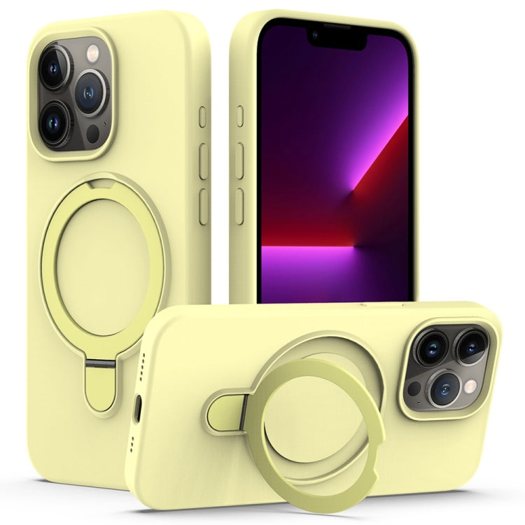 Liquid Silicone MagSafe Magnetic Phone Case with Ring Holder, For iPhone 16 Pro Max, For iPhone 16 Pro, For iPhone 16 Plus, For iPhone 16