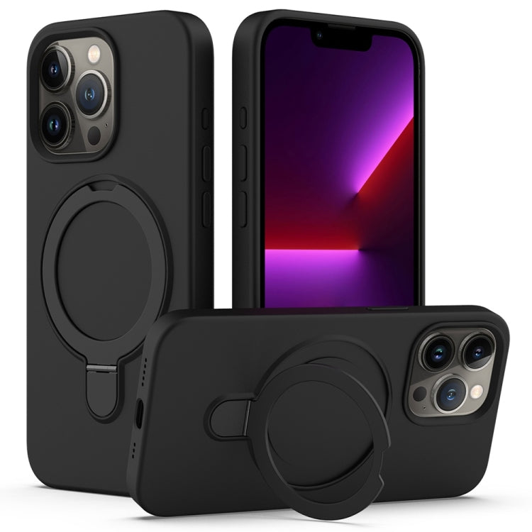 Liquid Silicone MagSafe Magnetic Phone Case with Ring Holder, For iPhone 16 Pro Max, For iPhone 16 Pro, For iPhone 16 Plus, For iPhone 16