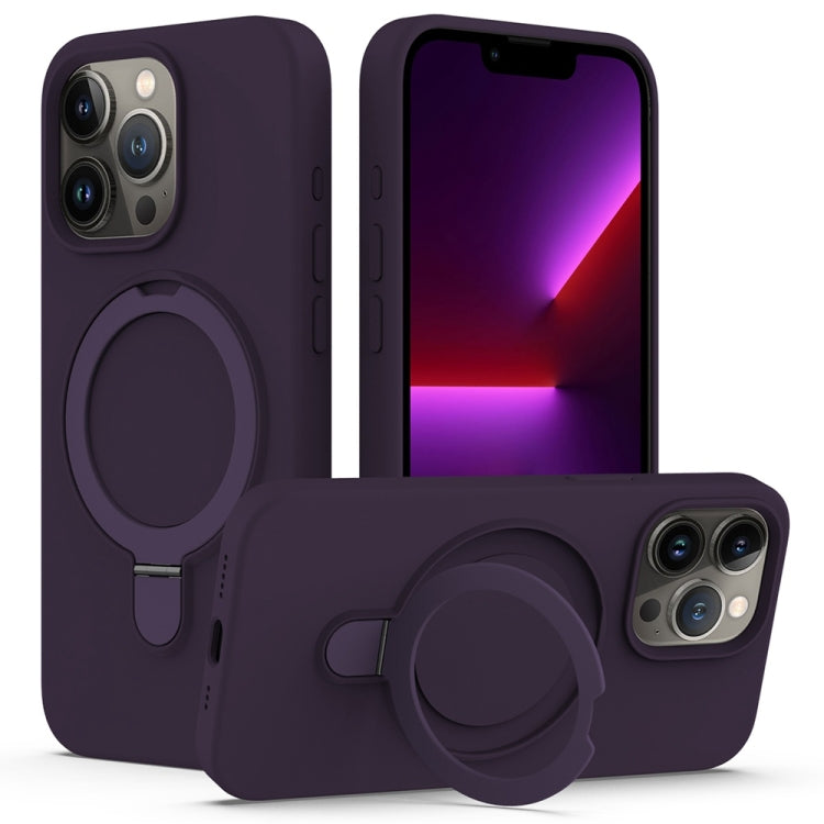 Liquid Silicone MagSafe Magnetic Phone Case with Ring Holder, For iPhone 16 Pro Max, For iPhone 16 Pro, For iPhone 16 Plus, For iPhone 16