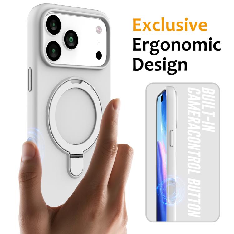 Liquid Silicone MagSafe Magnetic Phone Case with Ring Holder, For iPhone 17 Pro Max, For iPhone 17 Pro, For iPhone 17, For iPhone Air