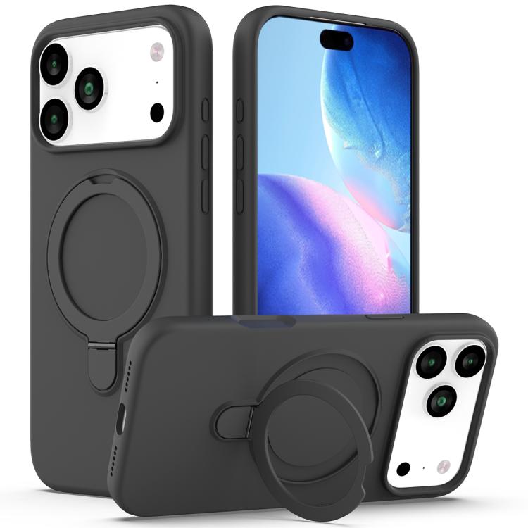 Liquid Silicone MagSafe Magnetic Phone Case with Ring Holder, For iPhone 17 Pro Max, For iPhone 17 Pro, For iPhone 17, For iPhone Air