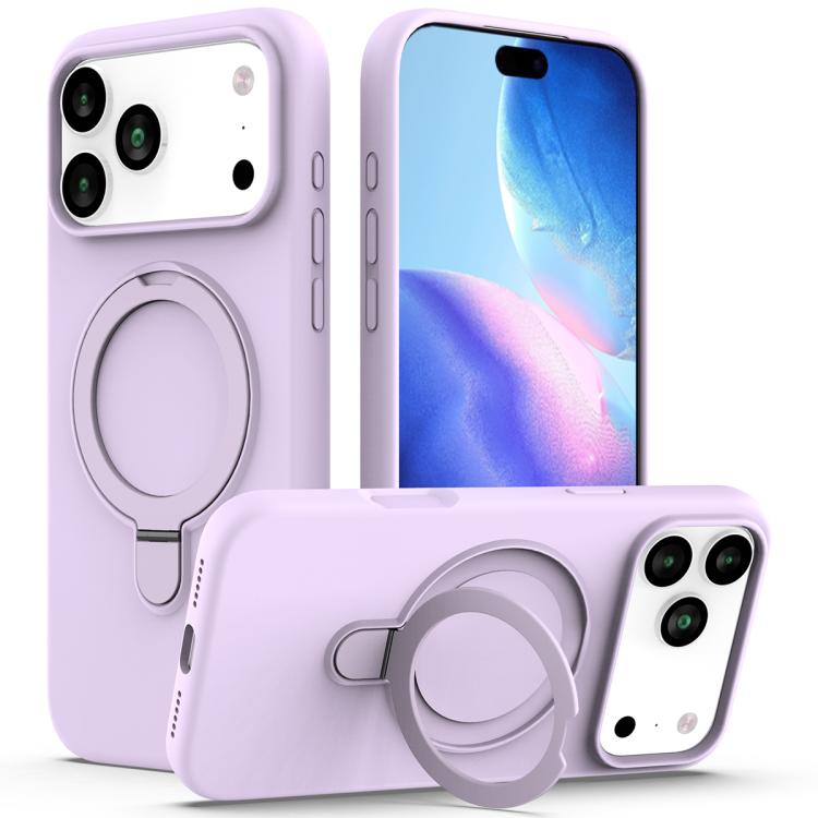 Liquid Silicone MagSafe Magnetic Phone Case with Ring Holder, For iPhone 17 Pro Max, For iPhone 17 Pro, For iPhone 17, For iPhone Air