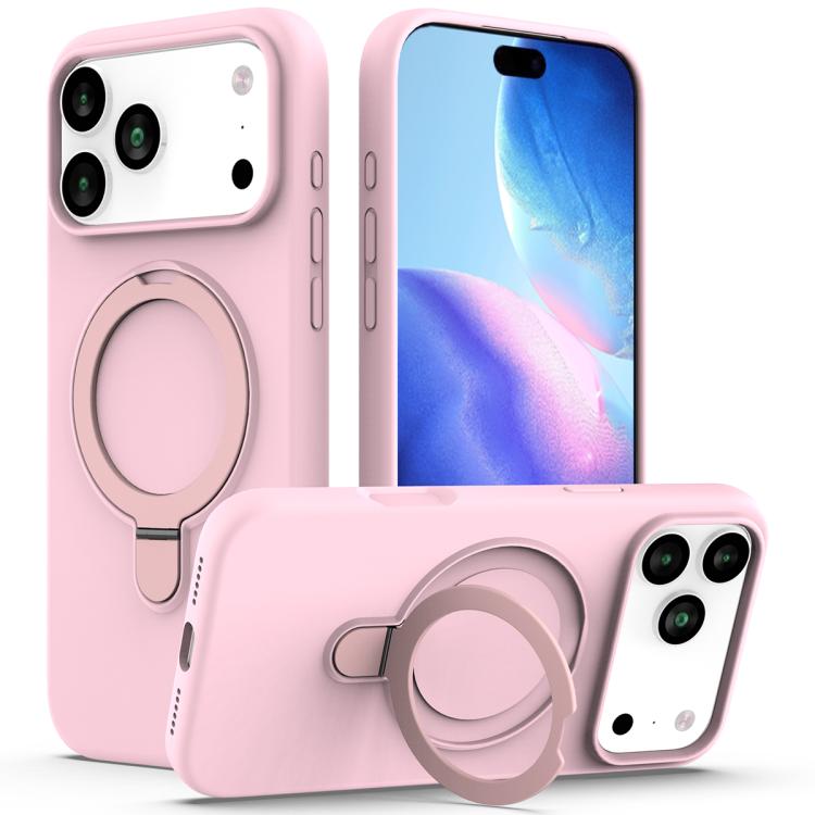 Liquid Silicone MagSafe Magnetic Phone Case with Ring Holder, For iPhone 17 Pro Max, For iPhone 17 Pro, For iPhone 17, For iPhone Air