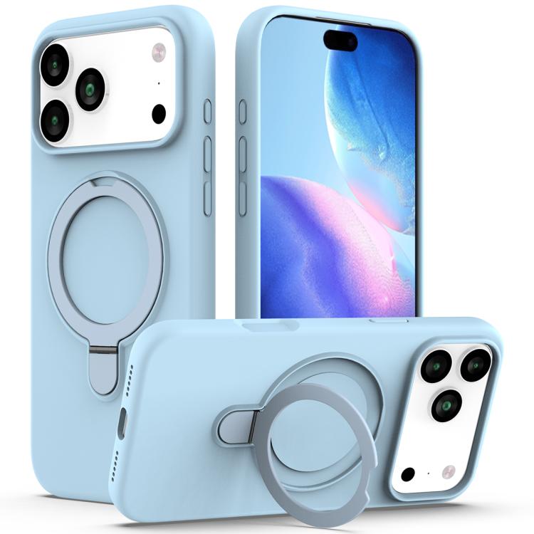 Liquid Silicone MagSafe Magnetic Phone Case with Ring Holder, For iPhone 17 Pro Max, For iPhone 17 Pro, For iPhone 17, For iPhone Air