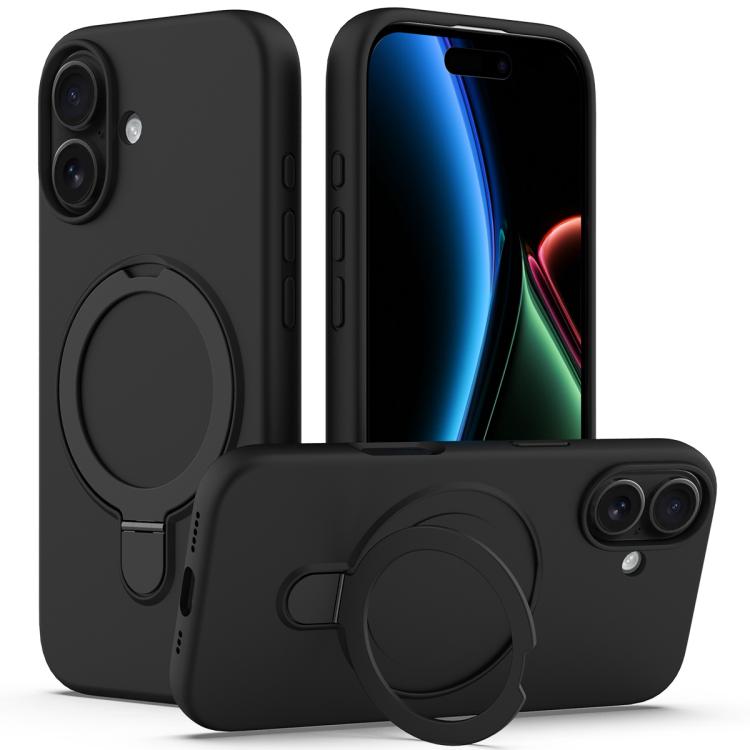 Liquid Silicone MagSafe Magnetic Phone Case with Ring Holder, For iPhone 17 Pro Max, For iPhone 17 Pro, For iPhone 17, For iPhone Air