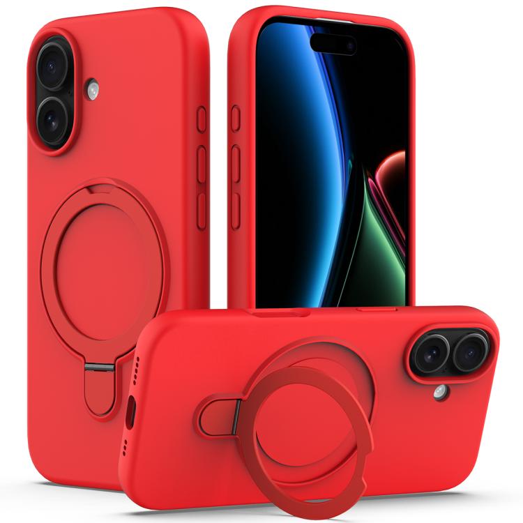 Liquid Silicone MagSafe Magnetic Phone Case with Ring Holder, For iPhone 17 Pro Max, For iPhone 17 Pro, For iPhone 17, For iPhone Air