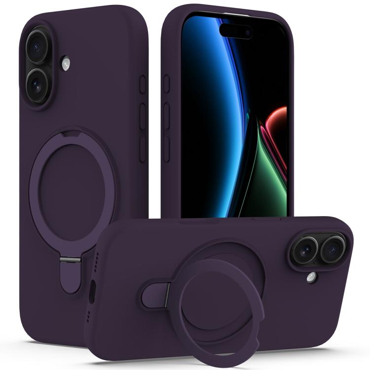 Liquid Silicone MagSafe Magnetic Phone Case with Ring Holder, For iPhone 17 Pro Max, For iPhone 17 Pro, For iPhone 17, For iPhone Air
