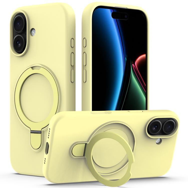 Liquid Silicone MagSafe Magnetic Phone Case with Ring Holder, For iPhone 17 Pro Max, For iPhone 17 Pro, For iPhone 17, For iPhone Air