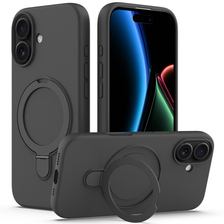 Liquid Silicone MagSafe Magnetic Phone Case with Ring Holder, For iPhone 17 Pro Max, For iPhone 17 Pro, For iPhone 17, For iPhone Air