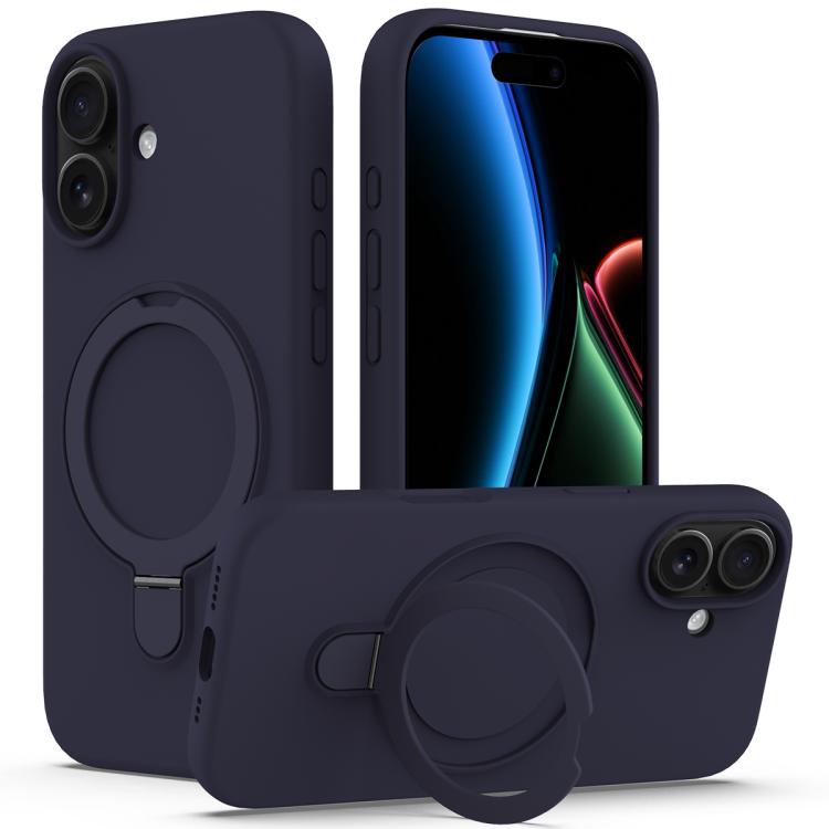 Liquid Silicone MagSafe Magnetic Phone Case with Ring Holder, For iPhone 17 Pro Max, For iPhone 17 Pro, For iPhone 17, For iPhone Air