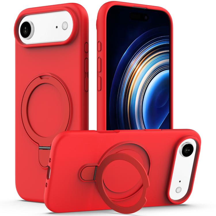 Liquid Silicone MagSafe Magnetic Phone Case with Ring Holder, For iPhone 17 Pro Max, For iPhone 17 Pro, For iPhone 17, For iPhone Air