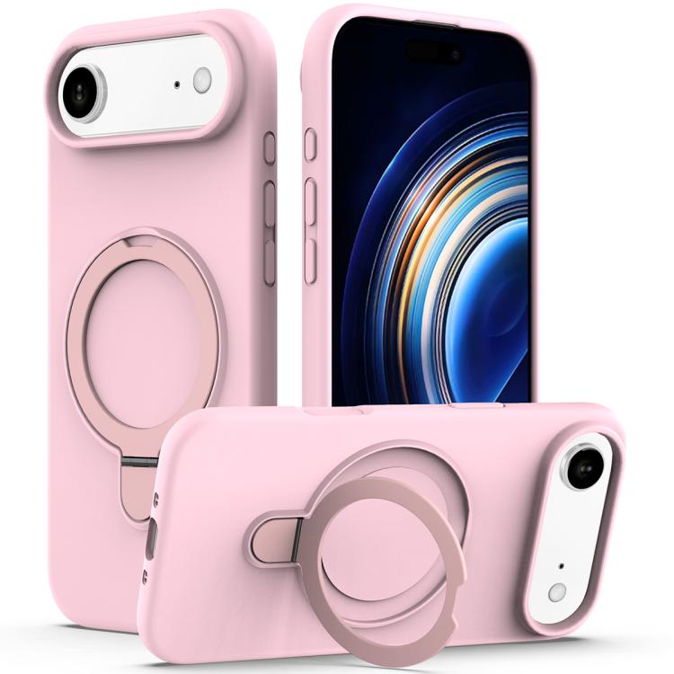 Liquid Silicone MagSafe Magnetic Phone Case with Ring Holder, For iPhone 17 Pro Max, For iPhone 17 Pro, For iPhone 17, For iPhone Air