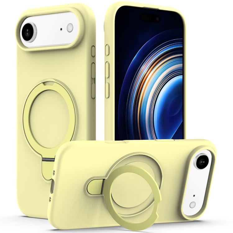 Liquid Silicone MagSafe Magnetic Phone Case with Ring Holder, For iPhone 17 Pro Max, For iPhone 17 Pro, For iPhone 17, For iPhone Air