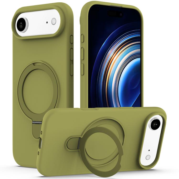 Liquid Silicone MagSafe Magnetic Phone Case with Ring Holder, For iPhone 17 Pro Max, For iPhone 17 Pro, For iPhone 17, For iPhone Air