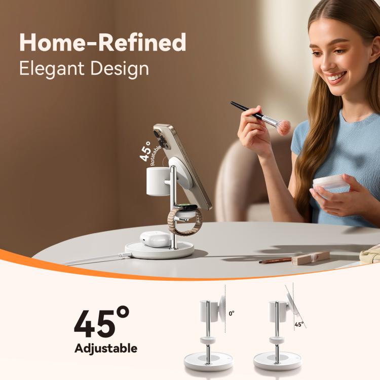 JOYROOM JR-W23 Qi2 15W 4 in 1 Magnetic Wireless Charger With Night Light, JR-W23