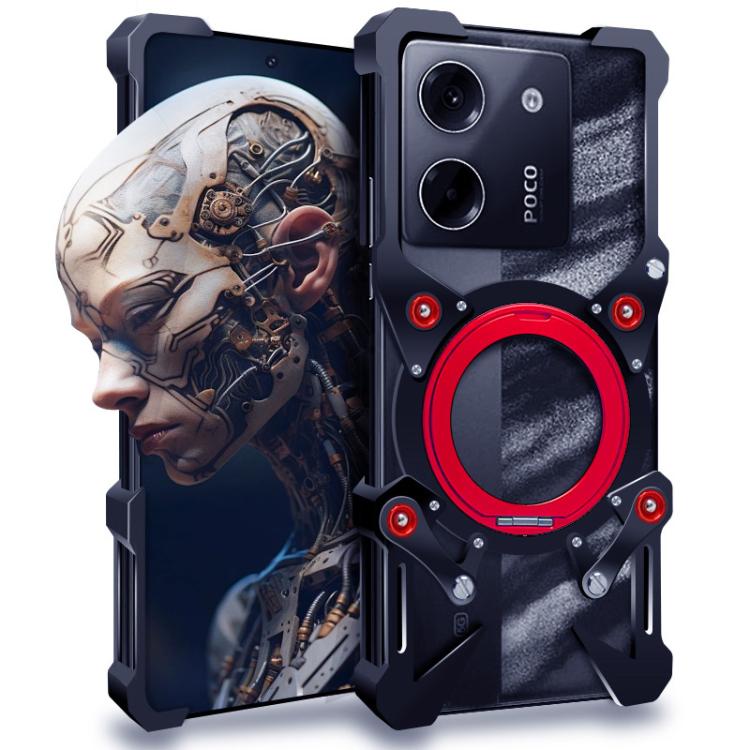 Rotating Bracket Hollow Metal Phone Case with Lanyard, For Xiaomi Poco X7 Pro, For Xiaomi Poco M7 Pro 5G, For Xiaomi 15 Pro, For Xiaomi 15, For Xiaomi 14T / 14T Pro, For Xiaomi Poco M6 4G, For Xiaomi Poco F6, For Xiaomi Poco F6 Pro, For Xiaomi Poco X6 ...