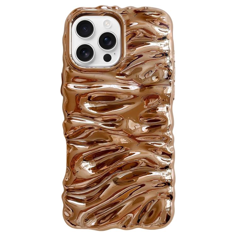 Cream Texture Electroplating TPU Full Coverage Phone Case, For iPhone 16 Pro, For iPhone 16, For iPhone 15 Pro Max, For iPhone 15 Pro