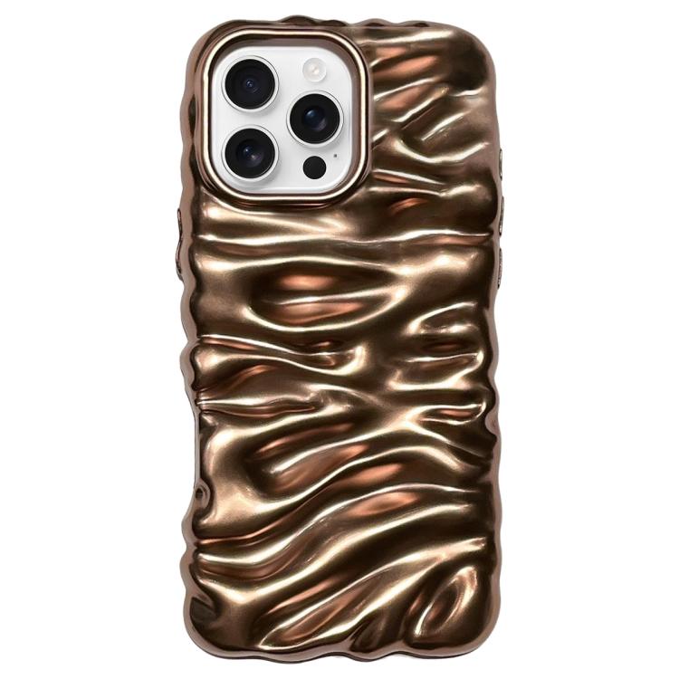 Cream Texture Electroplating TPU Full Coverage Phone Case, For iPhone 16 Pro, For iPhone 16, For iPhone 15 Pro Max, For iPhone 15 Pro