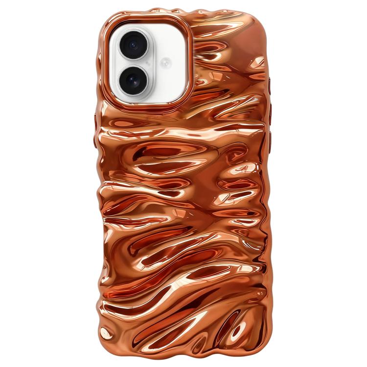 Cream Texture Electroplating TPU Full Coverage Phone Case, For iPhone 16 Pro, For iPhone 16, For iPhone 15 Pro Max, For iPhone 15 Pro