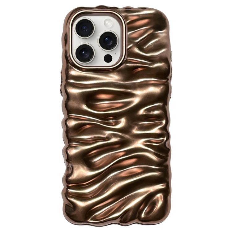 Cream Texture Electroplating TPU Full Coverage Phone Case, For iPhone 16 Pro, For iPhone 16, For iPhone 15 Pro Max, For iPhone 15 Pro