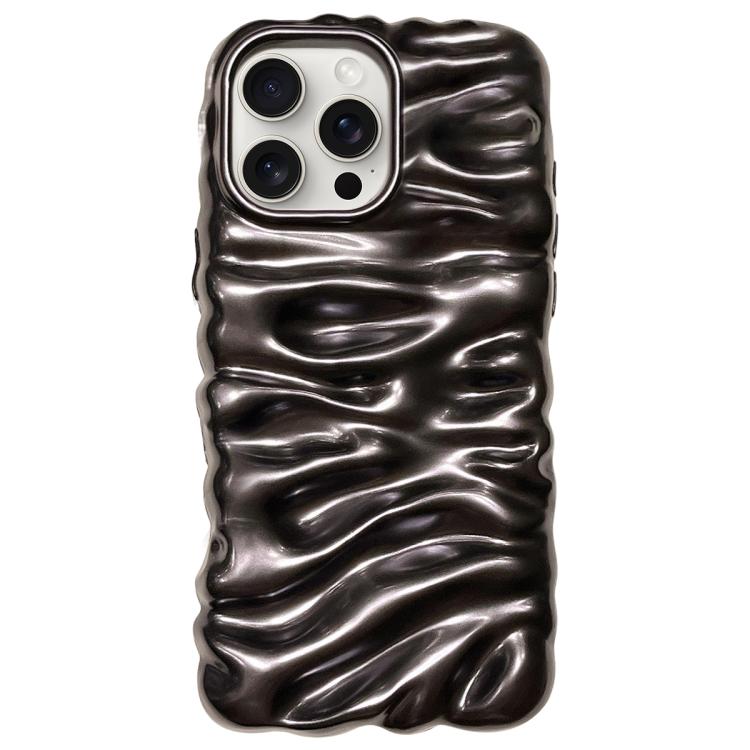 Cream Texture Electroplating TPU Full Coverage Phone Case, For iPhone 16 Pro, For iPhone 16, For iPhone 15 Pro Max, For iPhone 15 Pro