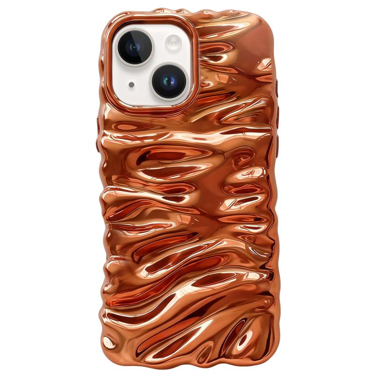 Cream Texture Electroplating TPU Full Coverage Phone Case, For iPhone 15 Plus, For iPhone 15, For iPhone 14 Plus, For iPhone 14