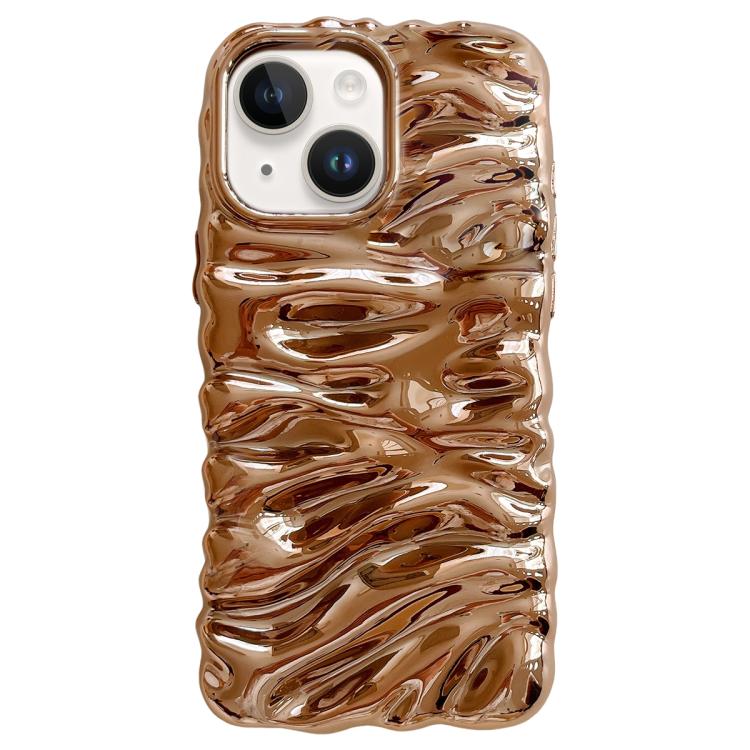 Cream Texture Electroplating TPU Full Coverage Phone Case, For iPhone 15 Plus, For iPhone 15, For iPhone 14 Plus, For iPhone 14