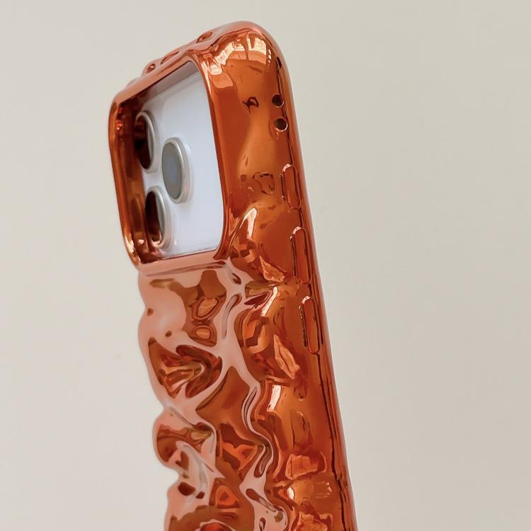 Cream Texture Electroplating TPU Full Coverage Phone Case, For iPhone 16 Pro, For iPhone 16, For iPhone 15 Pro Max, For iPhone 15 Pro