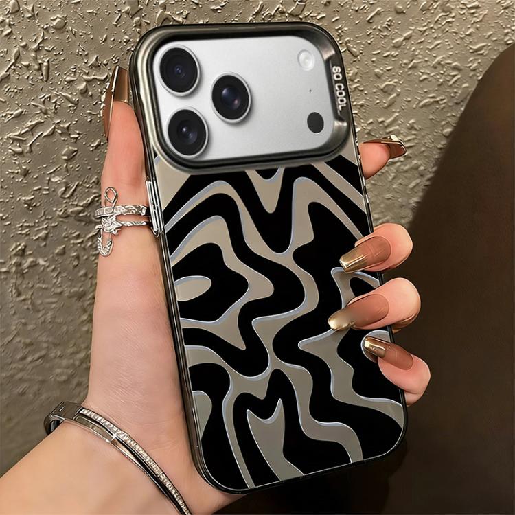 Wavy Stripes Pattern Frosted IMD 2-in-1 PC Phone Case, For iPhone 17e / 16e, For iPhone 17 Pro Max, For iPhone 17 Pro, For iPhone 17, For iPhone Air, For iPhone 16 Pro Max, For iPhone 16 Pro, For iPhone 16 Plus, For iPhone 16